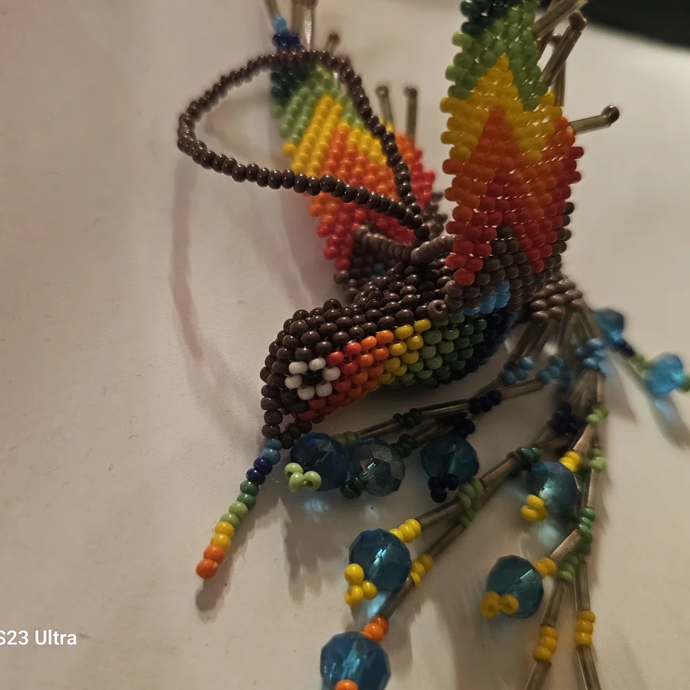 Colorful Beaded Bird Toy for Pets